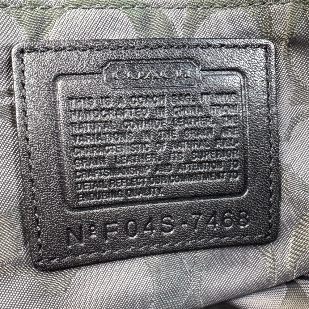 Vintage Coach Weekender Black Leather Tote Bag - Picture 10 of 13